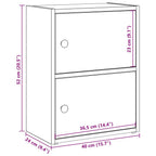 Libreria Legno Vecchio 40x24x52 cm in Legno Multistrato