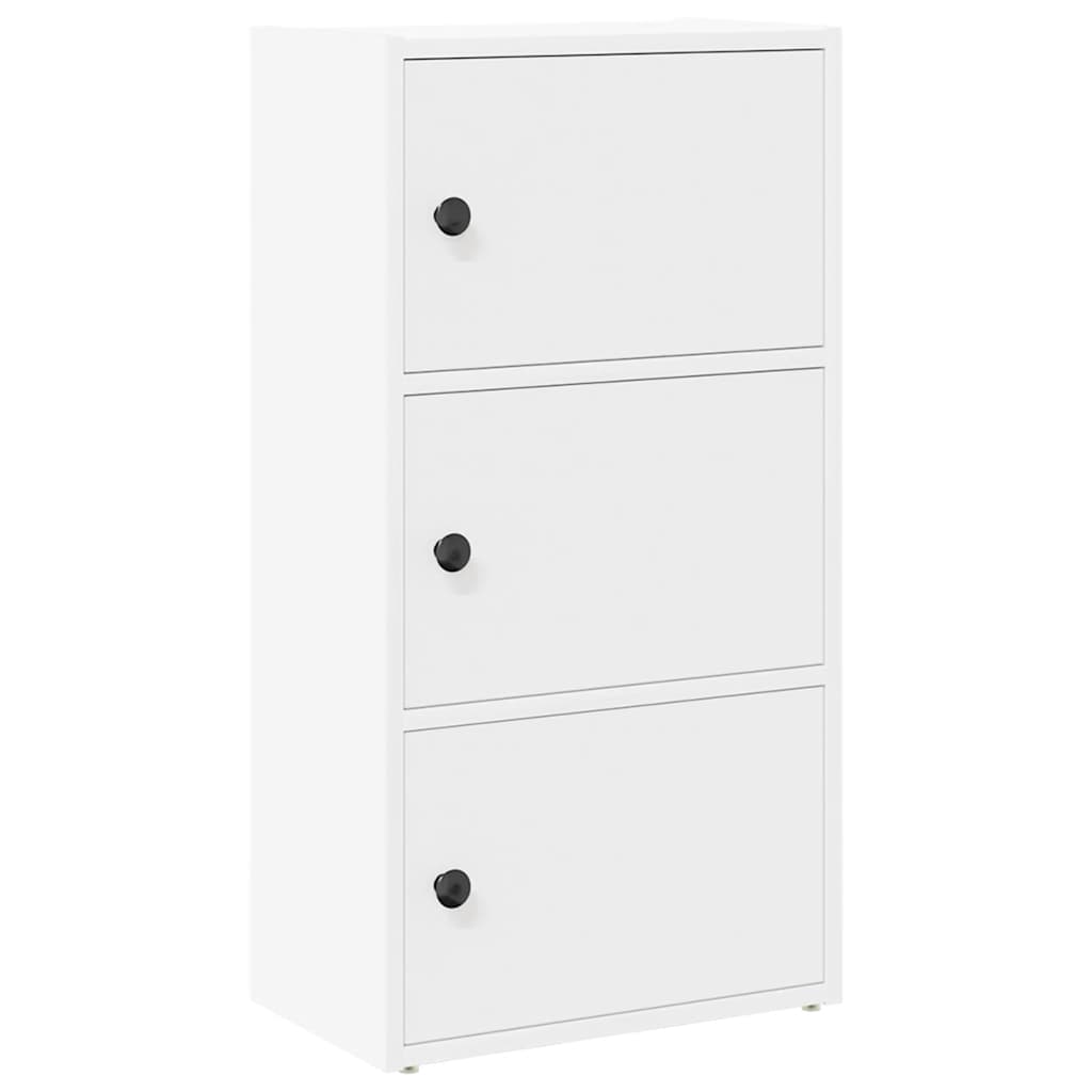Libreria Bianca 40x24x77 cm in Legno Multistrato