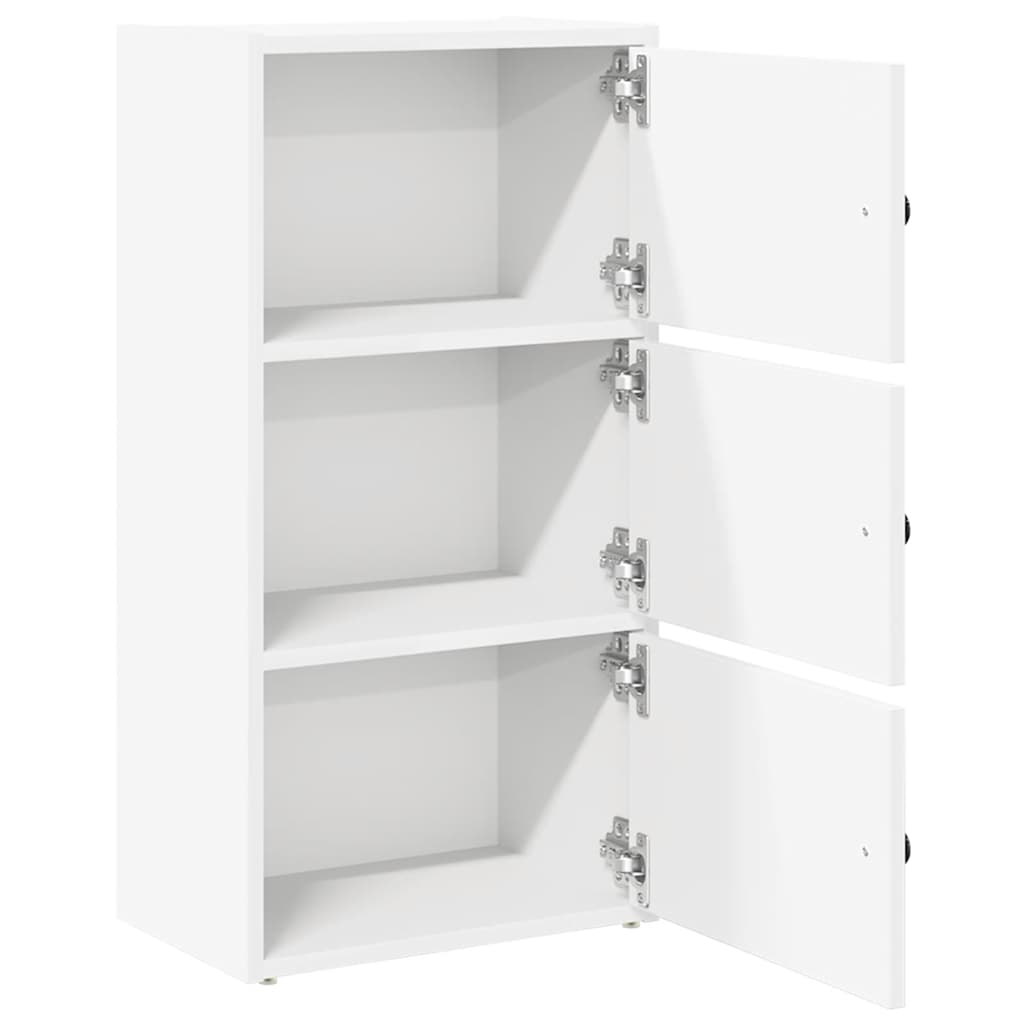 Libreria Bianca 40x24x77 cm in Legno Multistrato