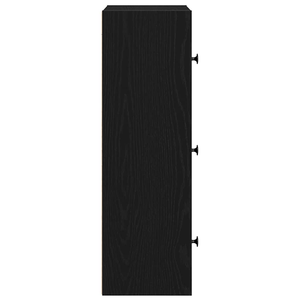 Libreria Rovere Nero 40x24x77 cm in Legno Multistrato