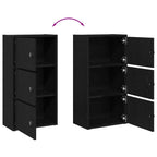 Libreria Rovere Nero 40x24x77 cm in Legno Multistrato