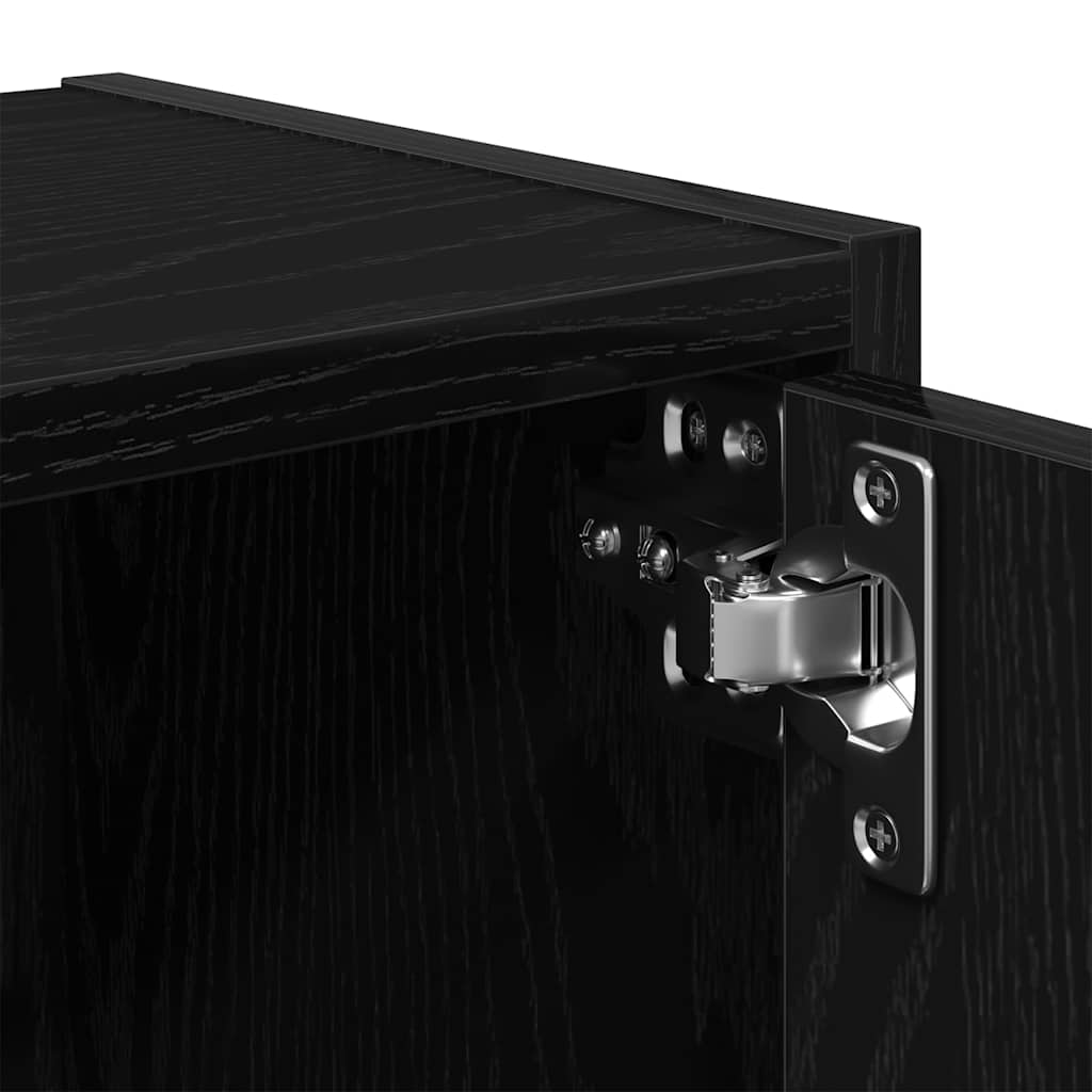 Libreria Rovere Nero 40x24x77 cm in Legno Multistrato
