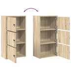 Libreria Rovere Sonoma 40x24x77 cm in Legno Multistrato