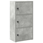Libreria Grigio Cemento 40x24x77 cm in Legno Multistrato