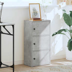 Libreria Grigio Cemento 40x24x77 cm in Legno Multistrato