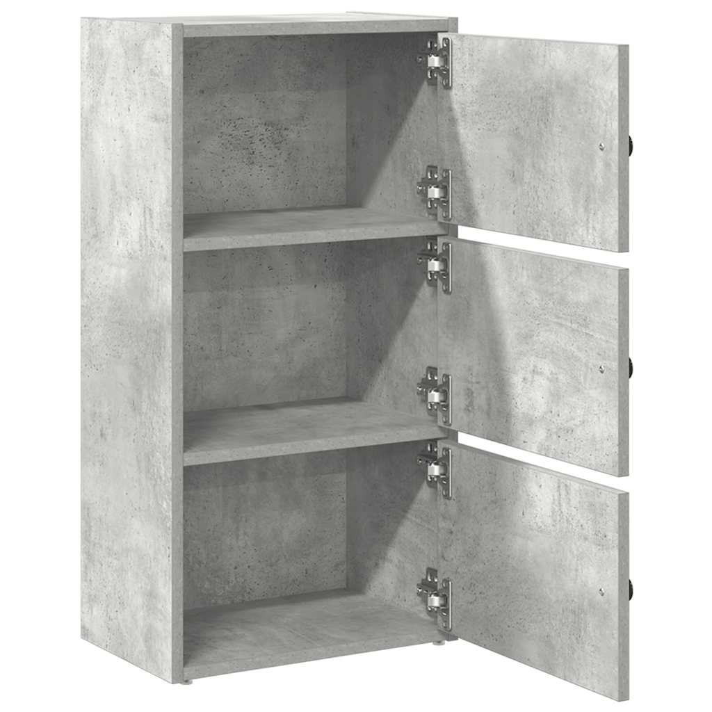 Libreria Grigio Cemento 40x24x77 cm in Legno Multistrato