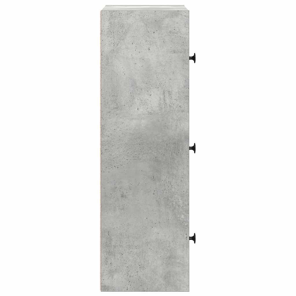 Libreria Grigio Cemento 40x24x77 cm in Legno Multistrato
