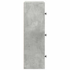 Libreria Grigio Cemento 40x24x77 cm in Legno Multistrato