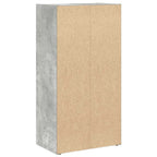 Libreria Grigio Cemento 40x24x77 cm in Legno Multistrato