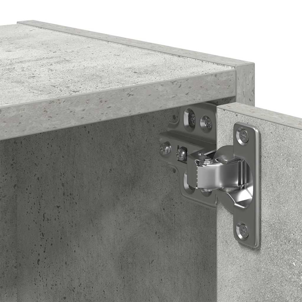 Libreria Grigio Cemento 40x24x77 cm in Legno Multistrato
