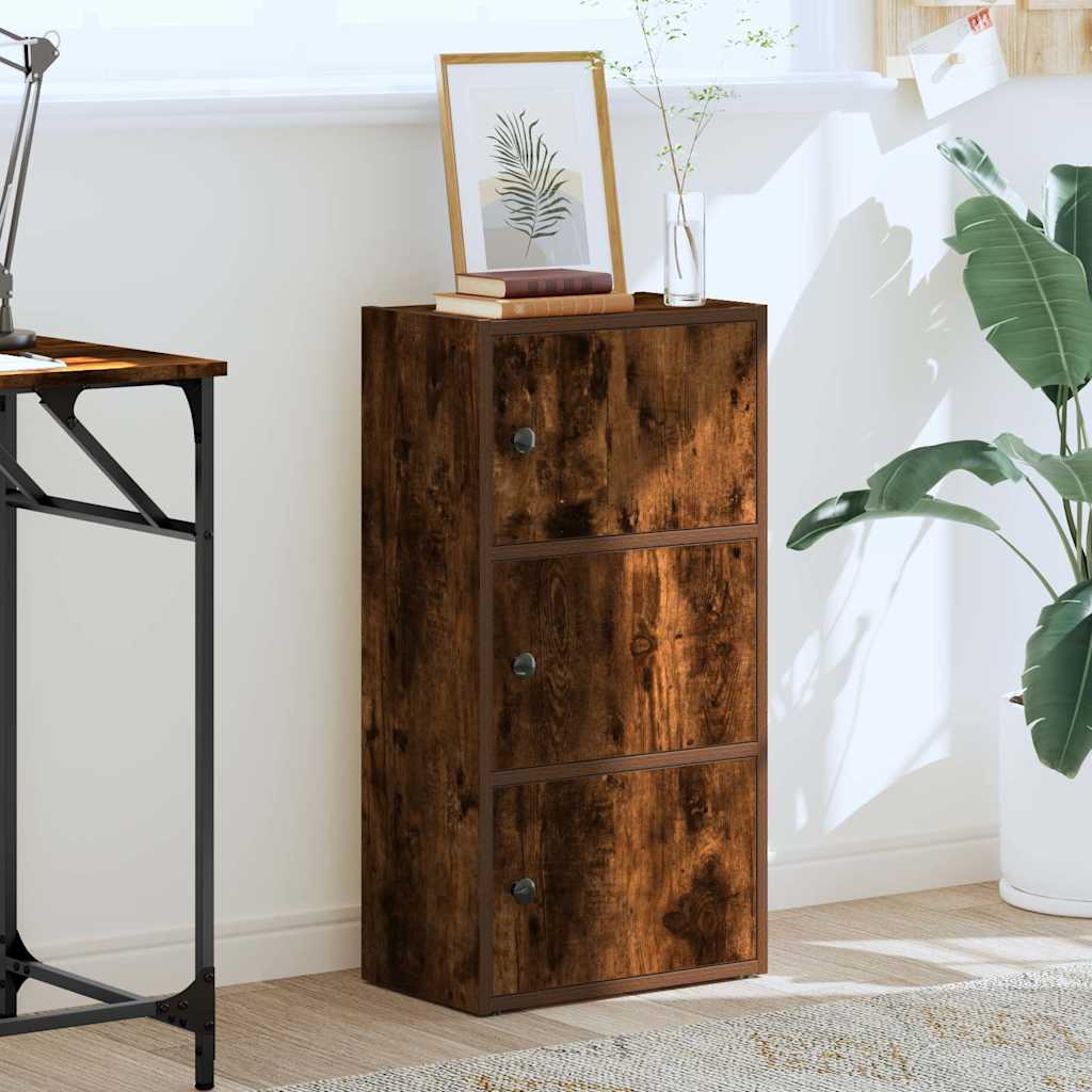 Libreria Rovere Fumo 40x24x77 cm in Legno Multistrato