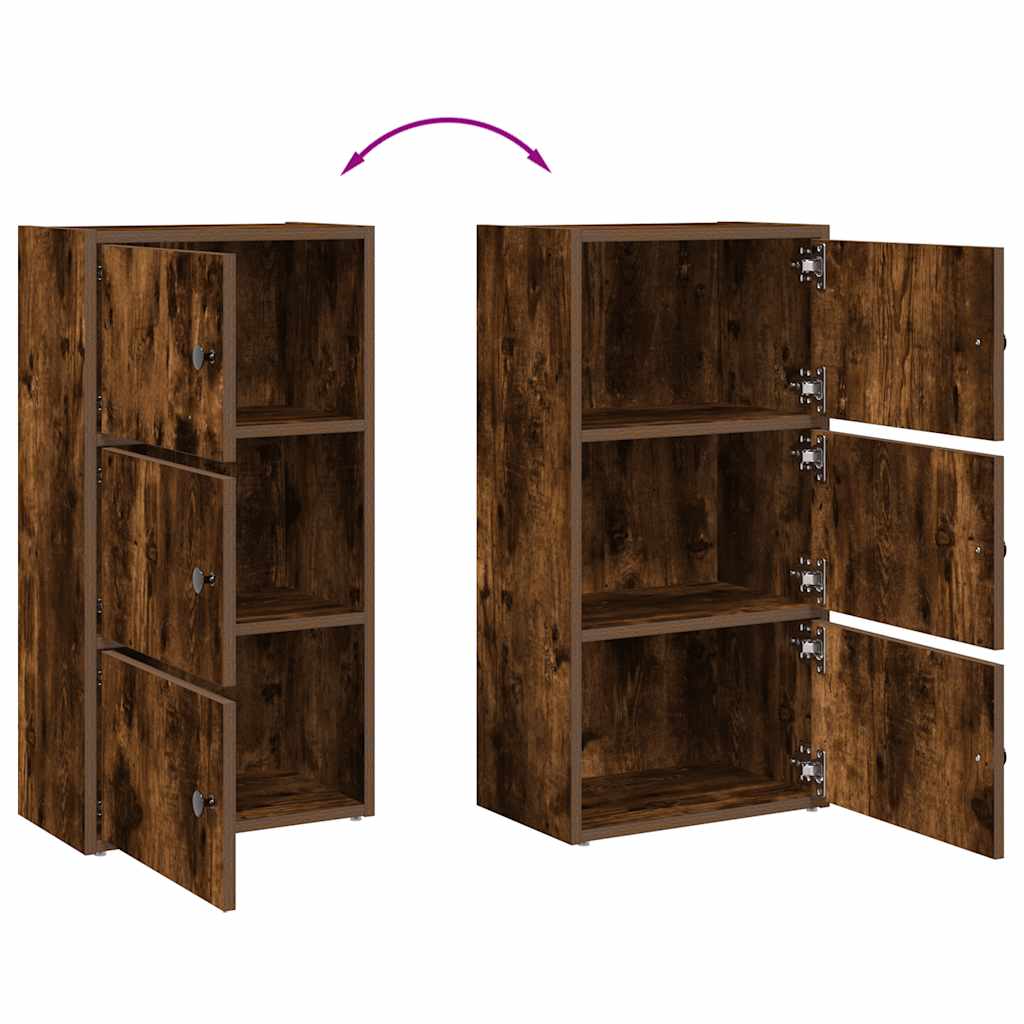Libreria Rovere Fumo 40x24x77 cm in Legno Multistrato