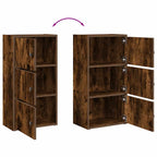 Libreria Rovere Fumo 40x24x77 cm in Legno Multistrato