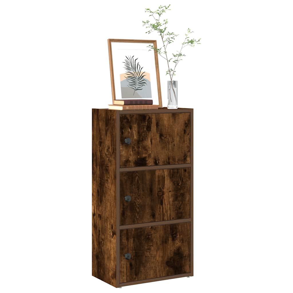 Libreria Rovere Fumo 40x24x77 cm in Legno Multistrato