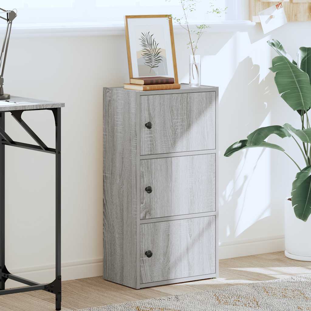 Libreria Grigio Sonoma 40x24x77 cm in Legno Multistrato