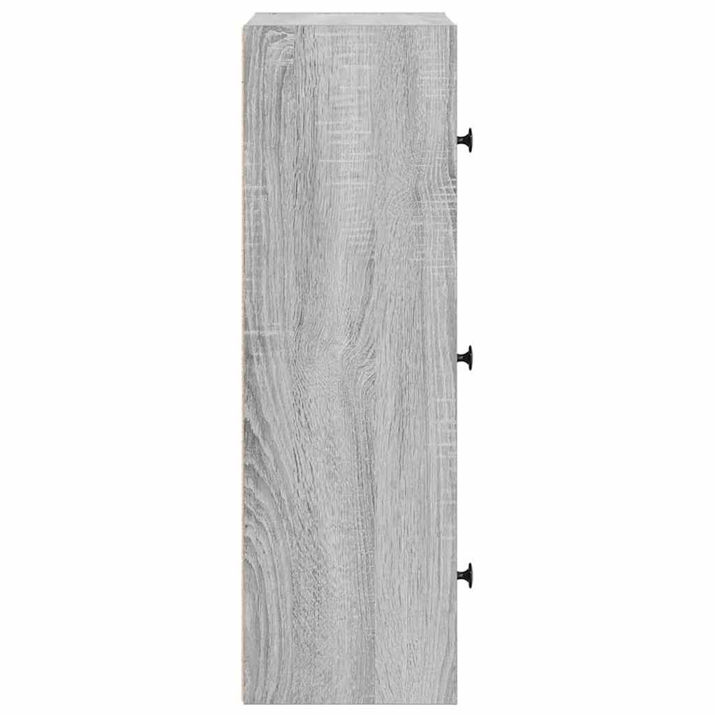 Libreria Grigio Sonoma 40x24x77 cm in Legno Multistrato