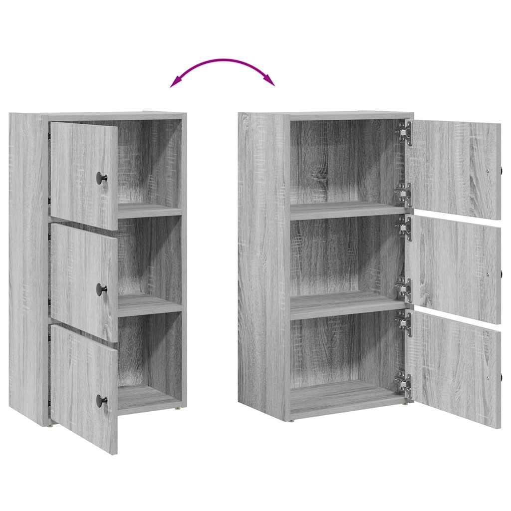 Libreria Grigio Sonoma 40x24x77 cm in Legno Multistrato