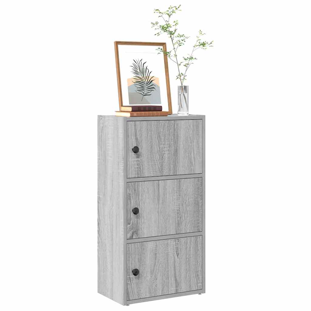 Libreria Grigio Sonoma 40x24x77 cm in Legno Multistrato