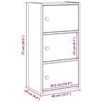 Libreria Rovere Artigianale 40x24x77 cm in Legno Multistrato