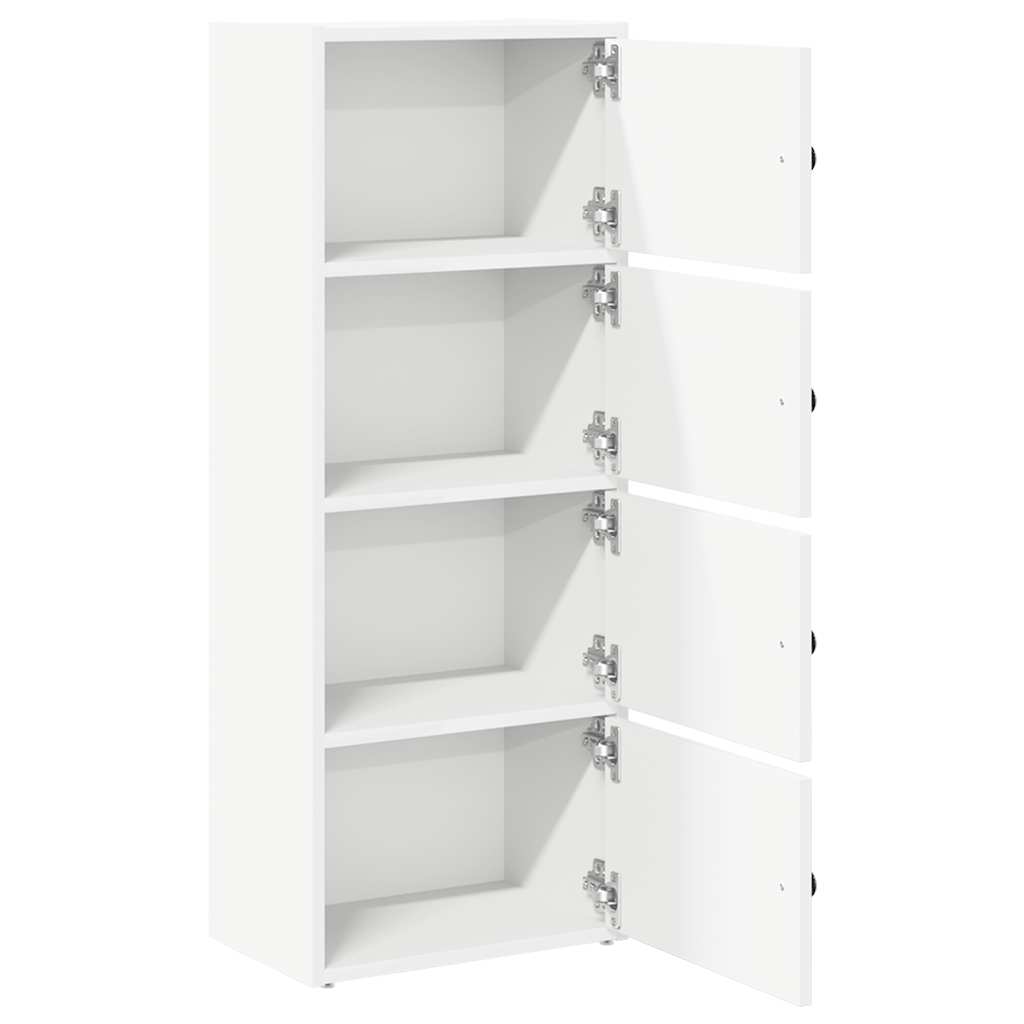Libreria Bianca 40x24x102 cm in Legno Multistrato