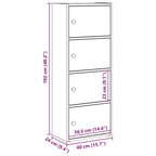 Libreria Bianca 40x24x102 cm in Legno Multistrato