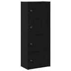 Libreria Rovere Nero 40x24x102 cm in Legno Multistrato