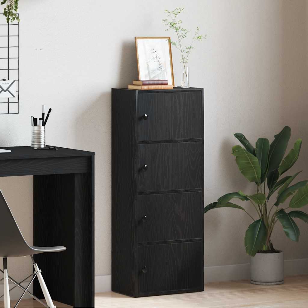 Libreria Rovere Nero 40x24x102 cm in Legno Multistrato