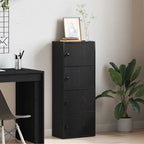 Libreria Rovere Nero 40x24x102 cm in Legno Multistrato