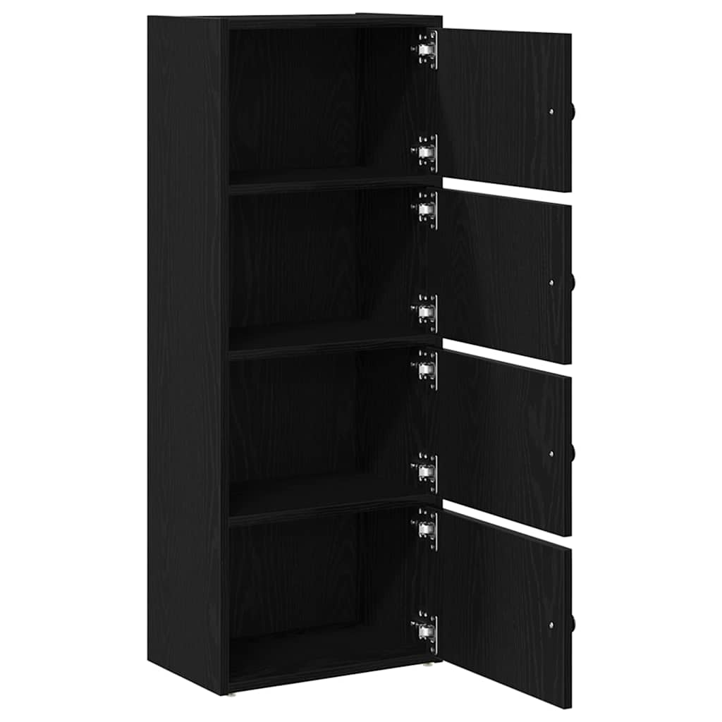 Libreria Rovere Nero 40x24x102 cm in Legno Multistrato