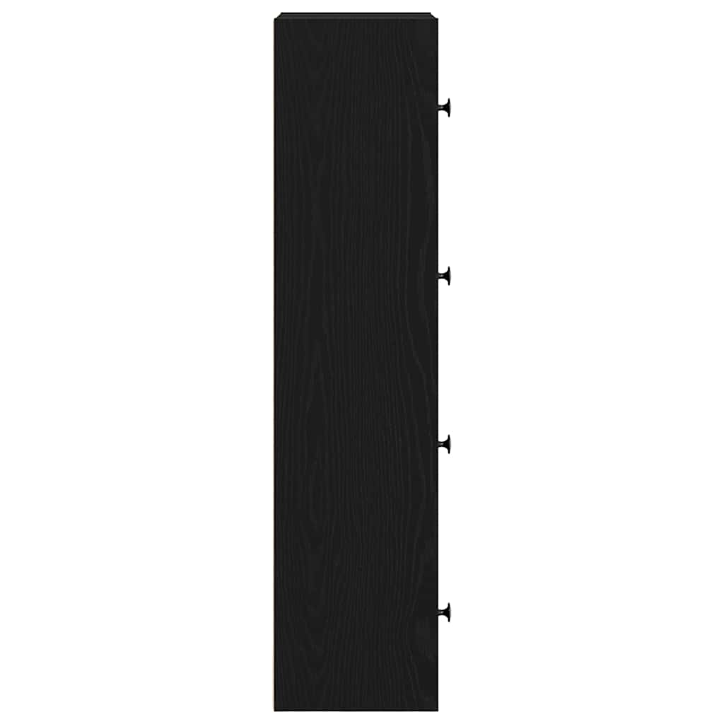 Libreria Rovere Nero 40x24x102 cm in Legno Multistrato