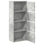 Libreria Grigio Cemento 40x24x102 cm in Legno Multistrato