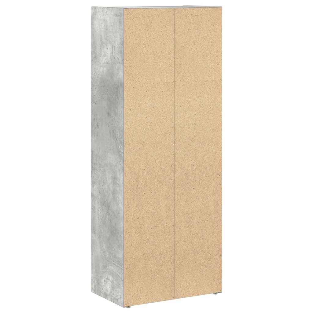 Libreria Grigio Cemento 40x24x102 cm in Legno Multistrato
