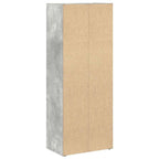 Libreria Grigio Cemento 40x24x102 cm in Legno Multistrato