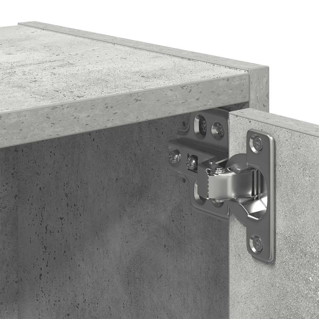 Libreria Grigio Cemento 40x24x102 cm in Legno Multistrato