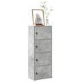Libreria Grigio Cemento 40x24x102 cm in Legno Multistrato