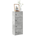 Libreria Grigio Cemento 40x24x102 cm in Legno Multistrato