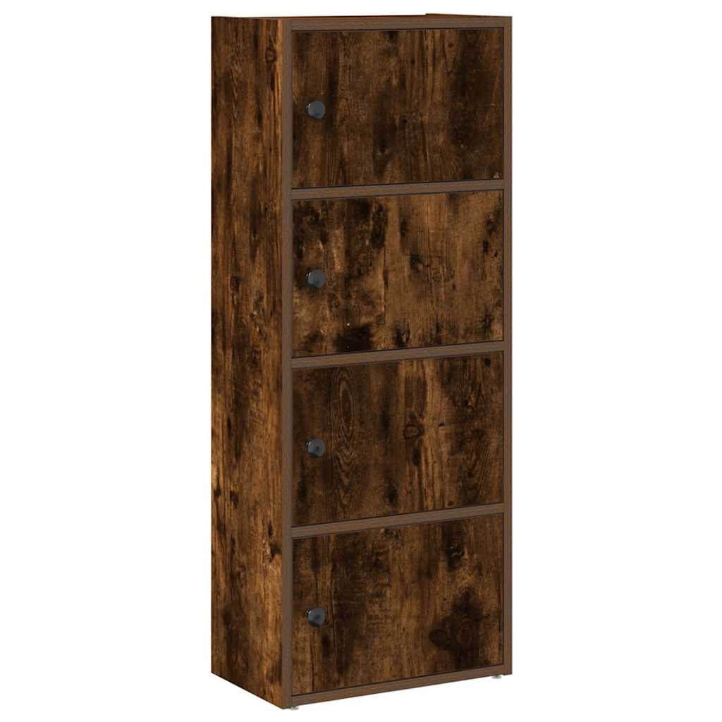 Libreria Rovere Fumo 40x24x102 cm in Legno Multistrato