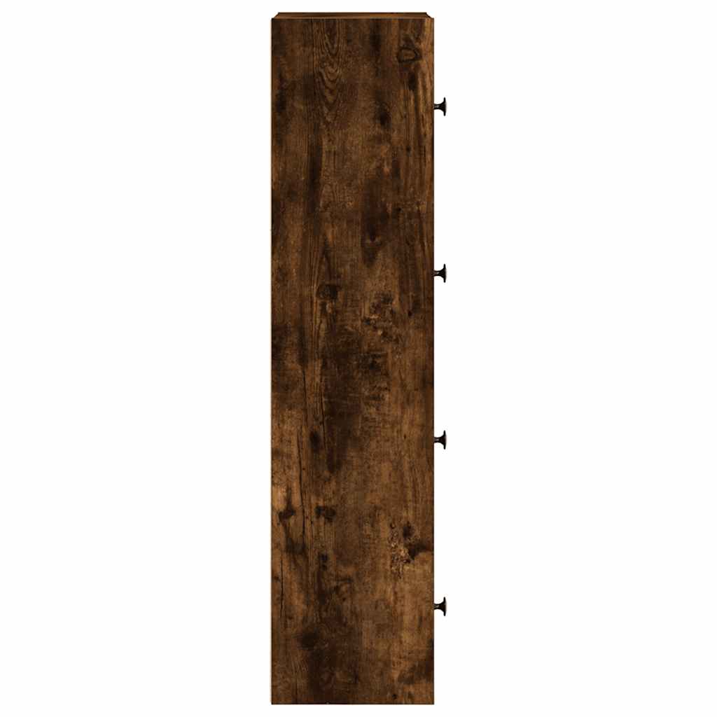 Libreria Rovere Fumo 40x24x102 cm in Legno Multistrato