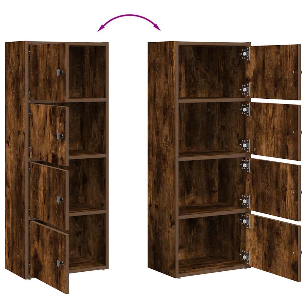 Libreria Rovere Fumo 40x24x102 cm in Legno Multistrato