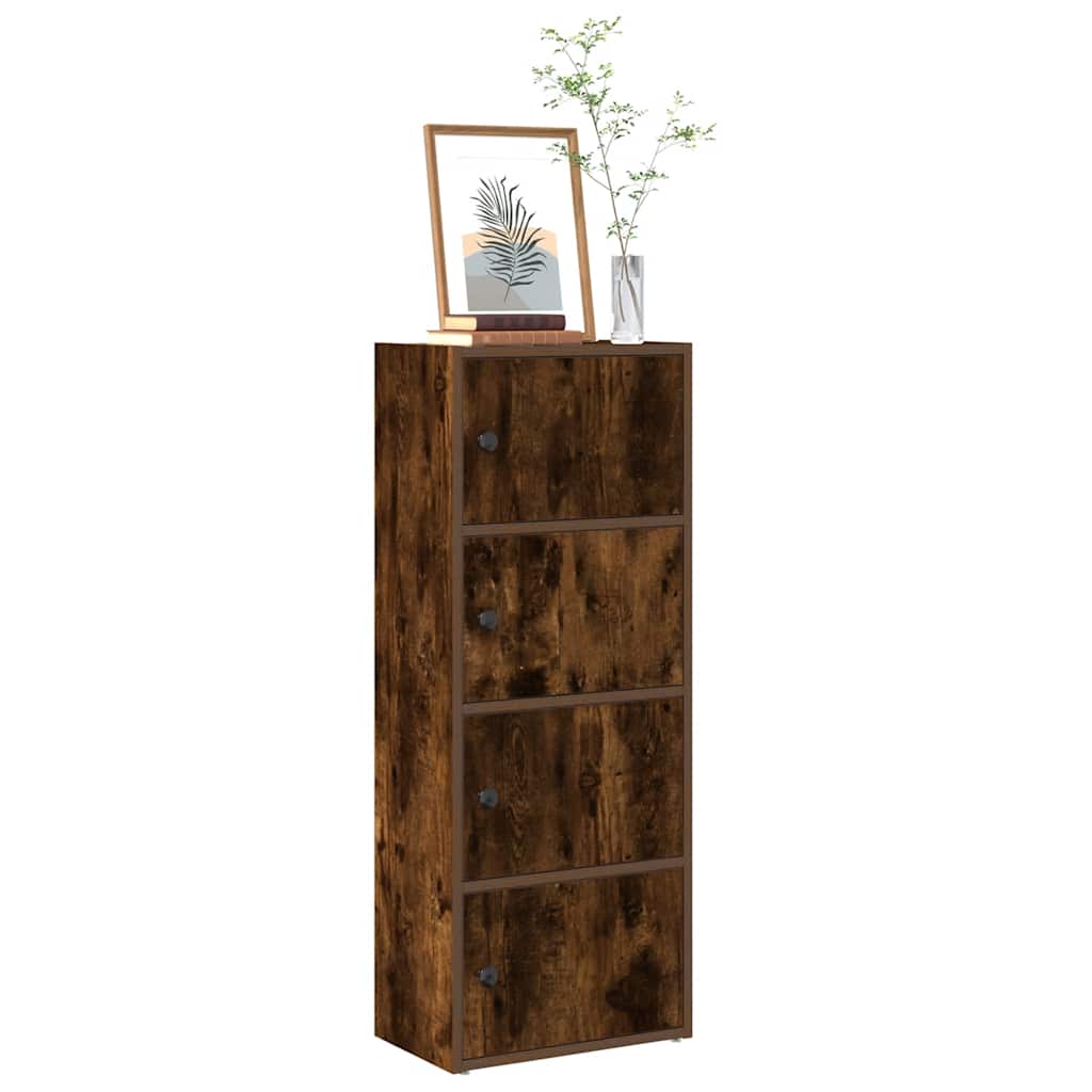 Libreria Rovere Fumo 40x24x102 cm in Legno Multistrato