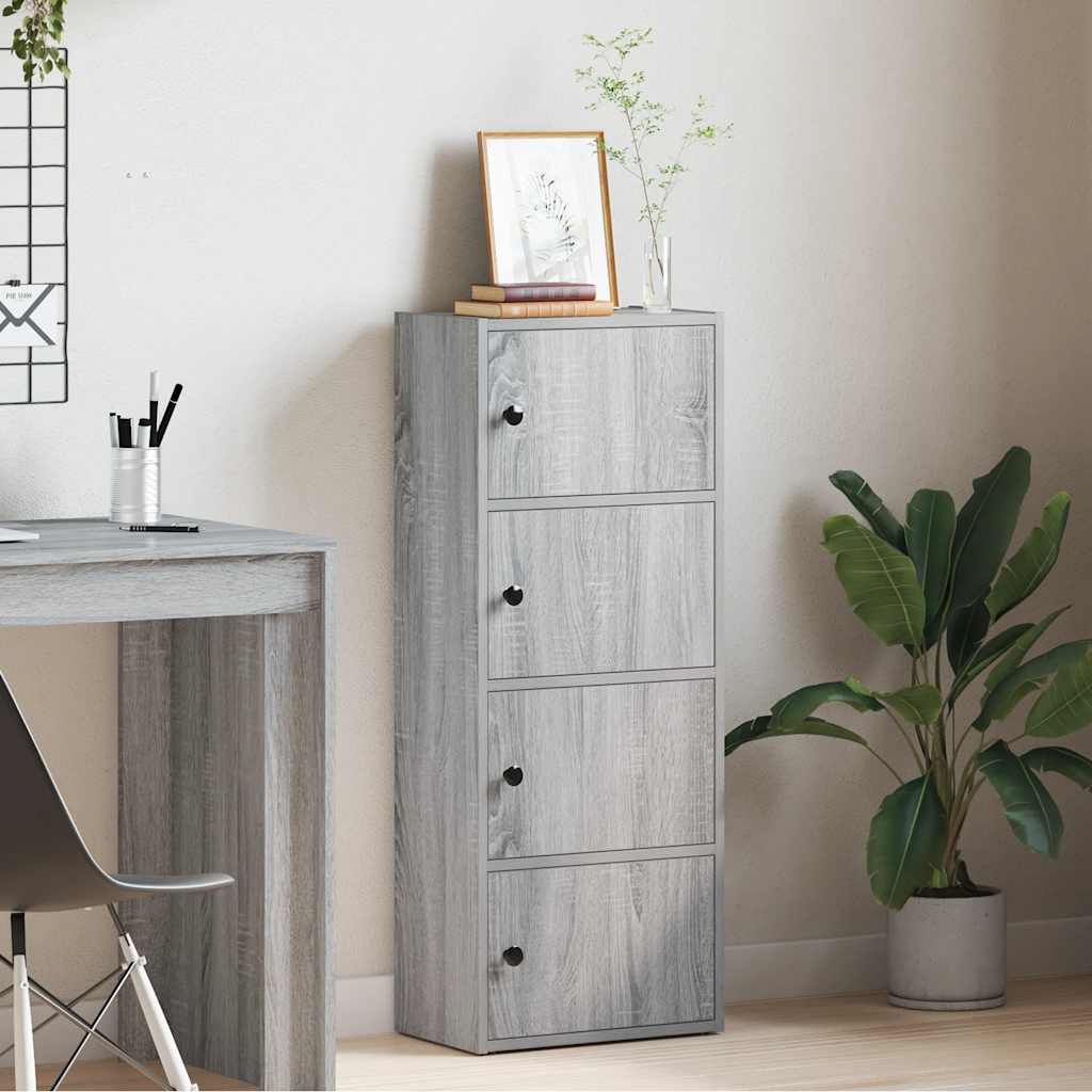 Libreria Grigio Sonoma 40x24x102 cm in Legno Multistrato