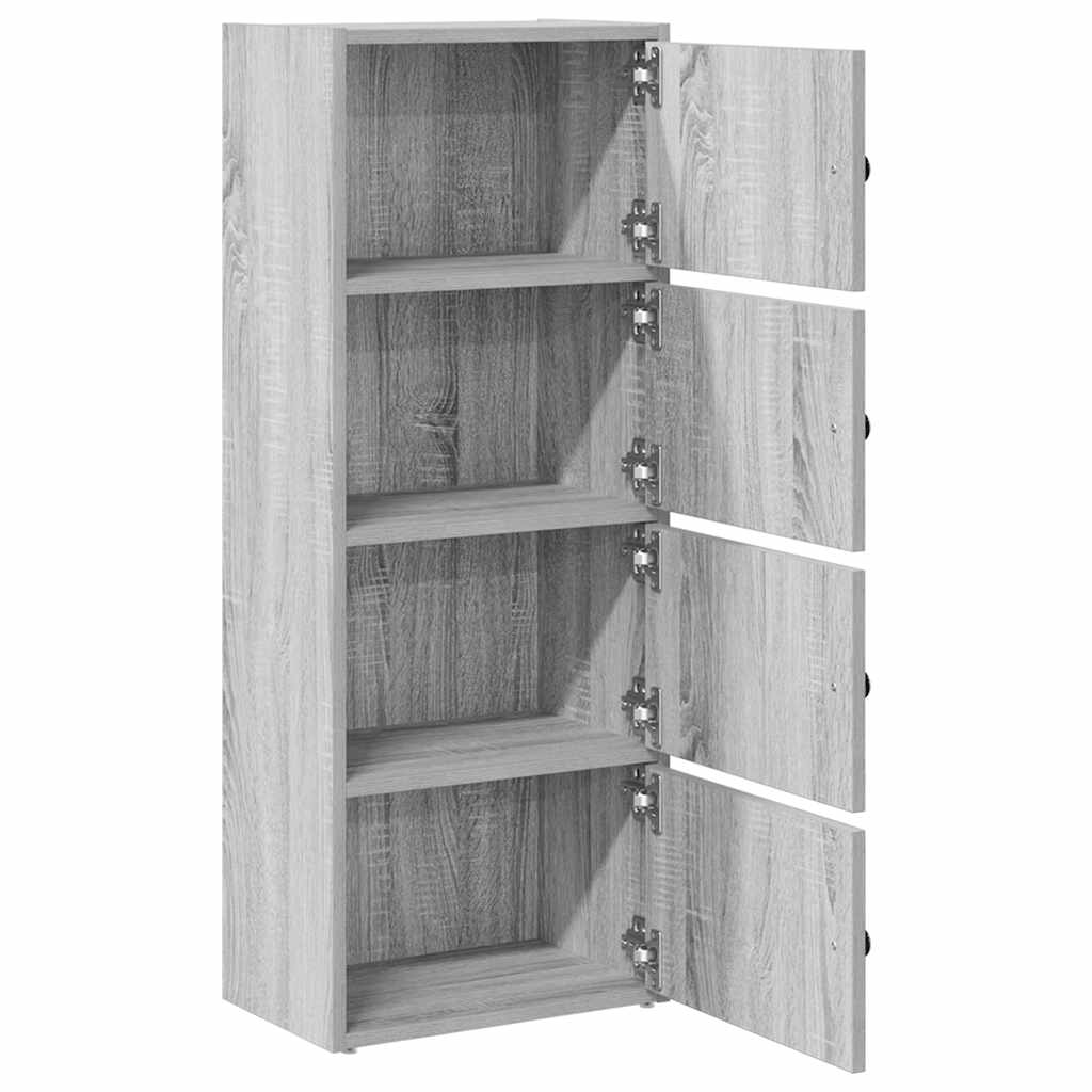 Libreria Grigio Sonoma 40x24x102 cm in Legno Multistrato