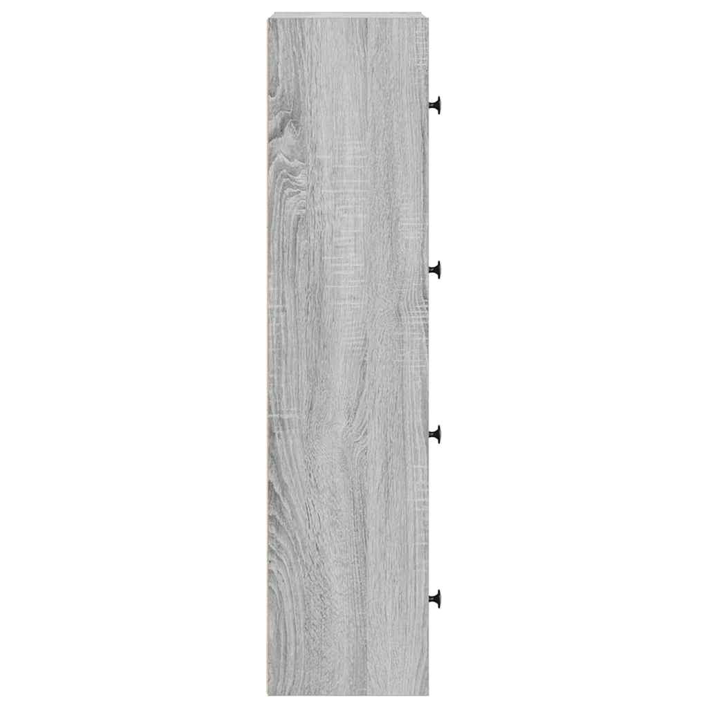 Libreria Grigio Sonoma 40x24x102 cm in Legno Multistrato