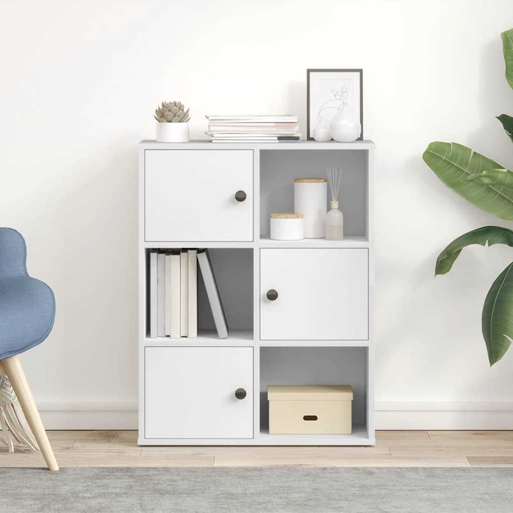 Libreria Bianca 60x24x76,5 cm in Legno Multistrato