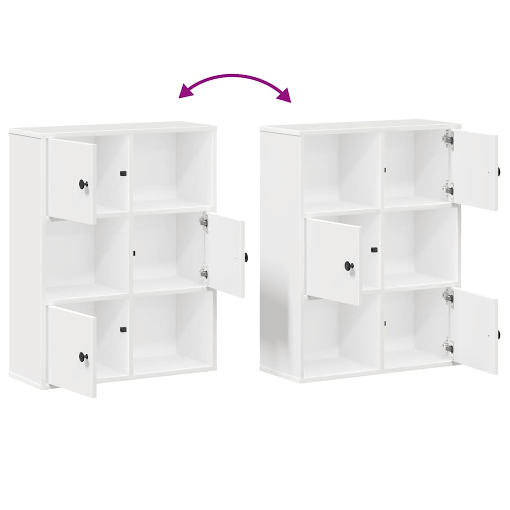 Libreria Bianca 60x24x76,5 cm in Legno Multistrato