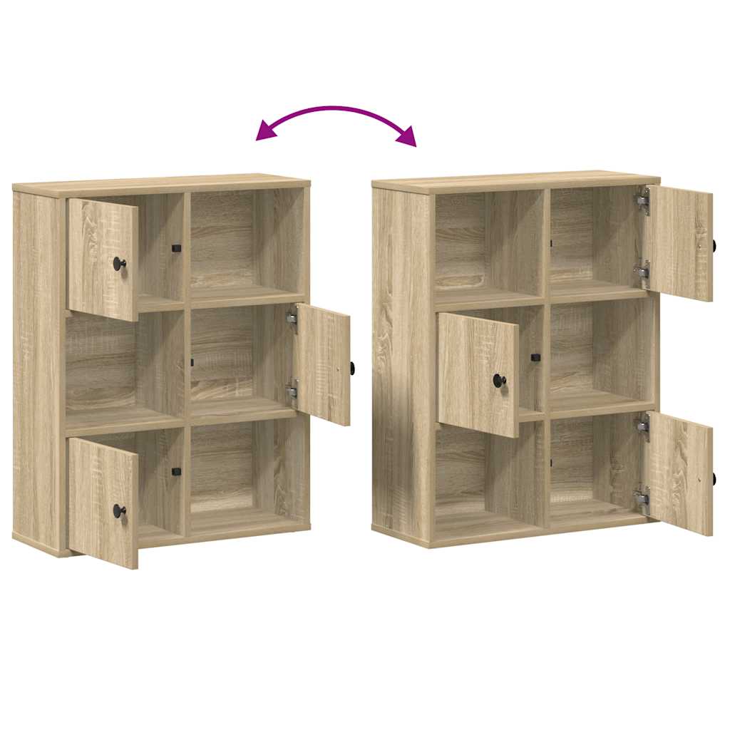 Libreria Rovere Sonoma 60x24x76,5 cm in Legno Multistrato