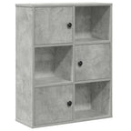 Libreria Grigio Cemento 60x24x76,5 cm in Legno Multistrato