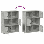 Libreria Grigio Cemento 60x24x76,5 cm in Legno Multistrato