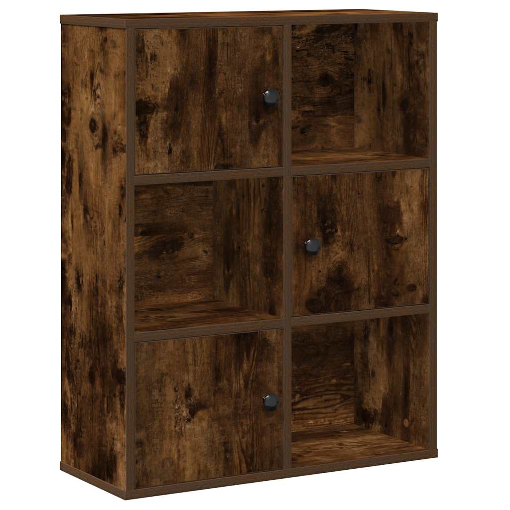 Libreria Rovere Fumo 60x24x76,5 cm in Legno Multistrato