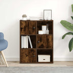 Libreria Rovere Fumo 60x24x76,5 cm in Legno Multistrato